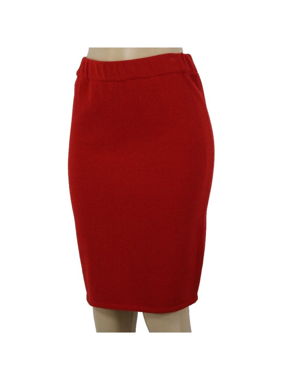 Toula Sz 4 Red Elastic Waist Knee Length Pencil AS IS Skirt